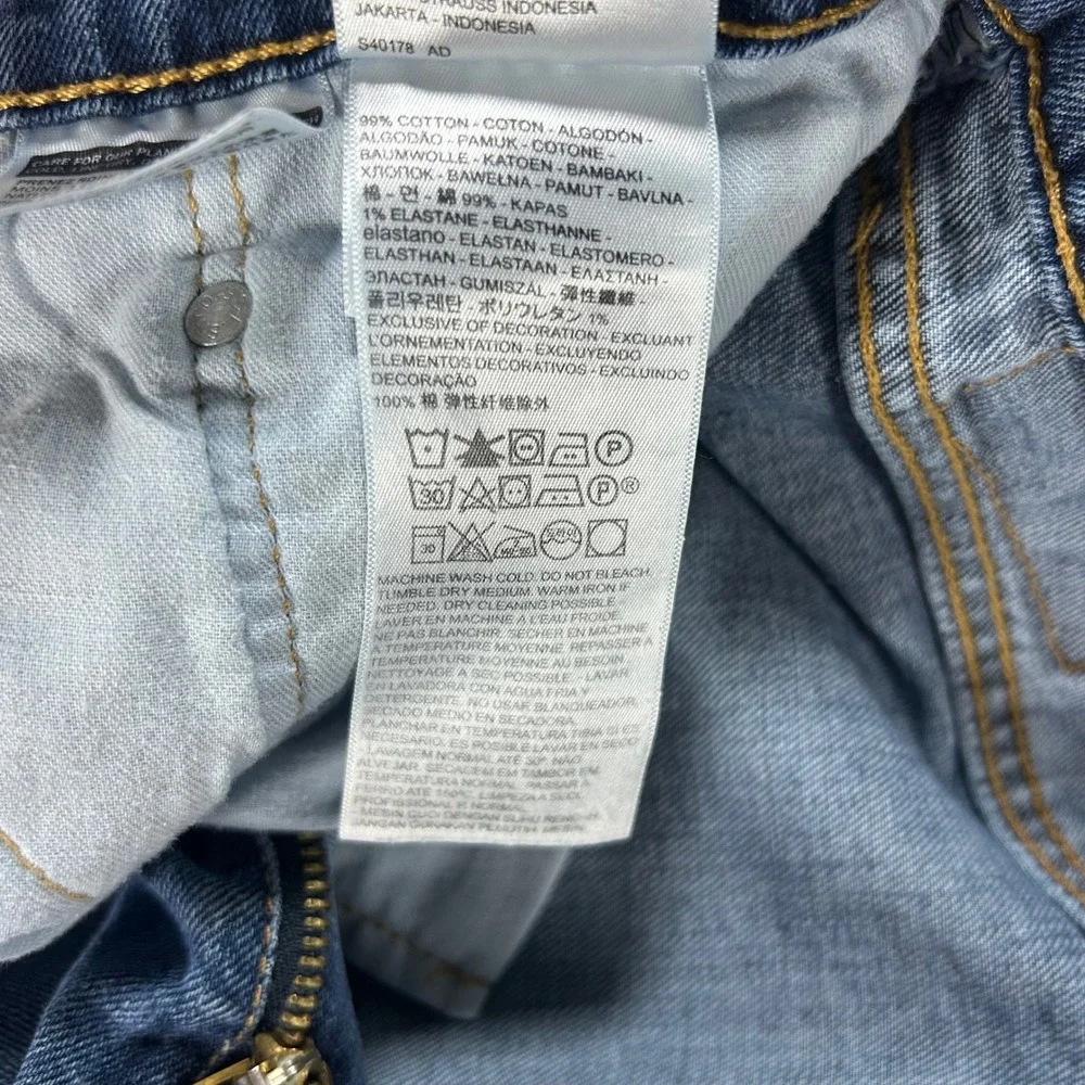 Levis Jeans 505 Mens 36x32 Blue Denim Straight Leg Casual Workwear
